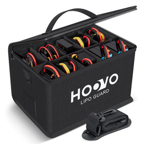 HOOVO Lipo Bag with fireproof shell for safe LiPo storage.