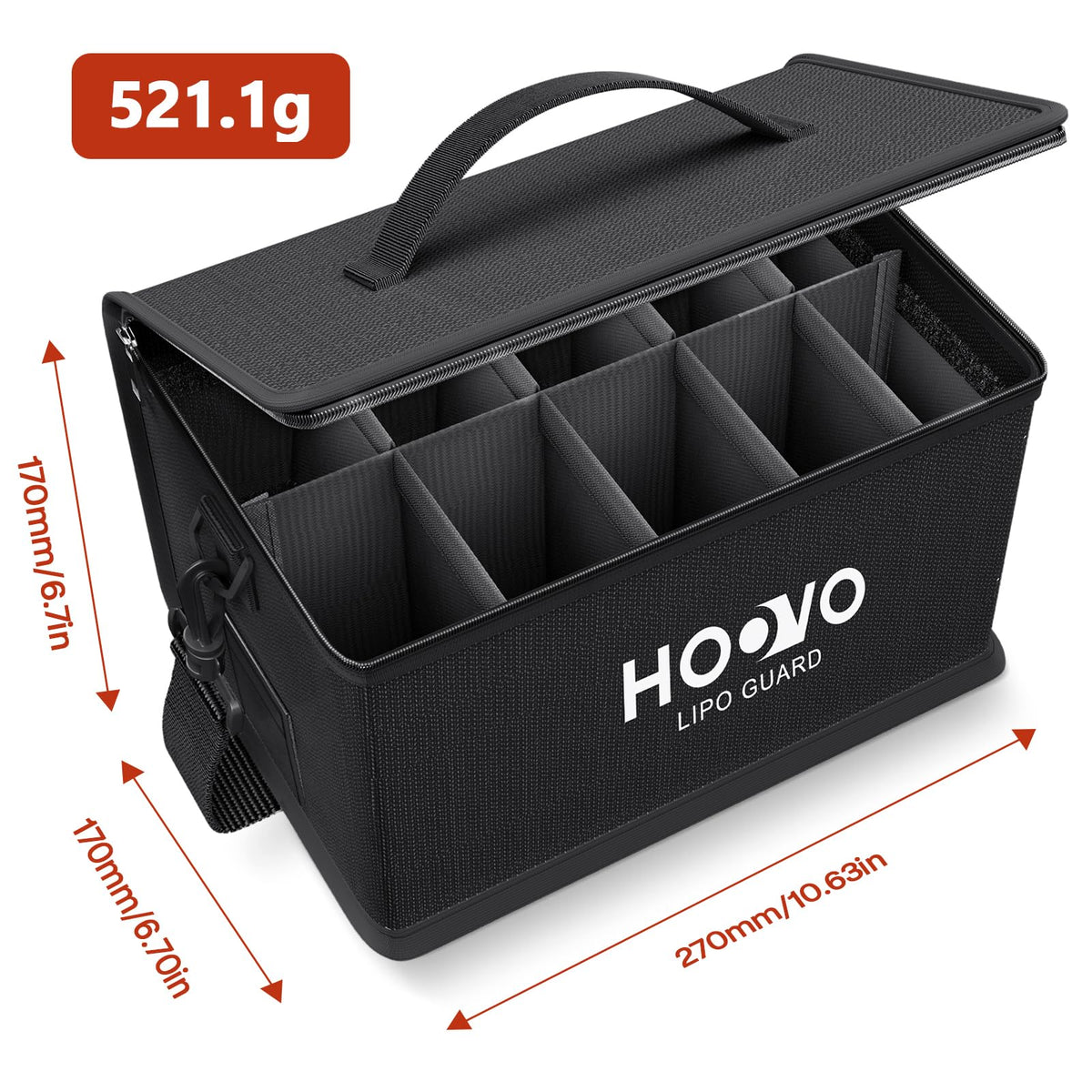 HOOVO Lipo Bag ideal for home, shop, and travel storage.