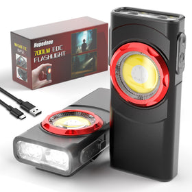 Hopedone clip-on light with cap-clip keeps hands free for quick inspections.