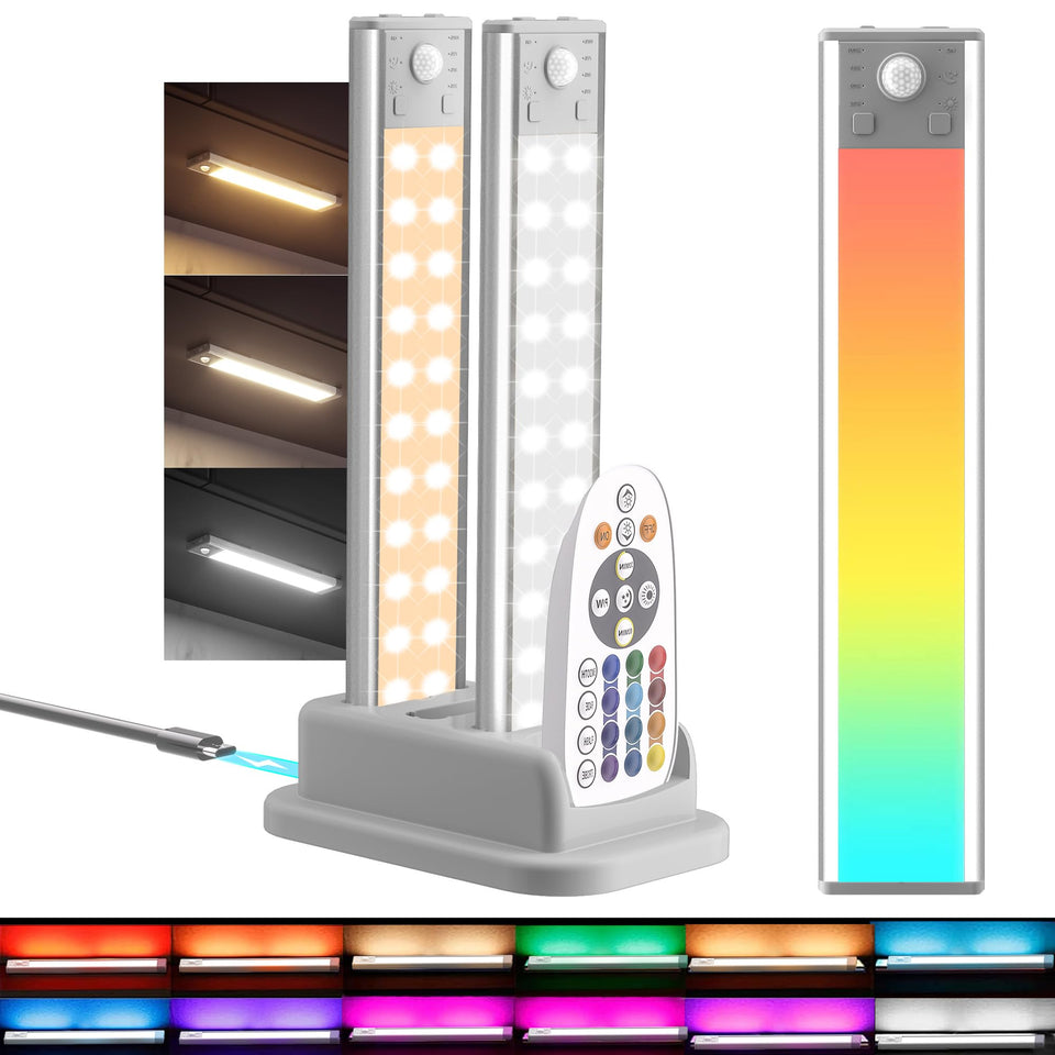 Hopedone charging station with under-cabinet light organized for easy access.