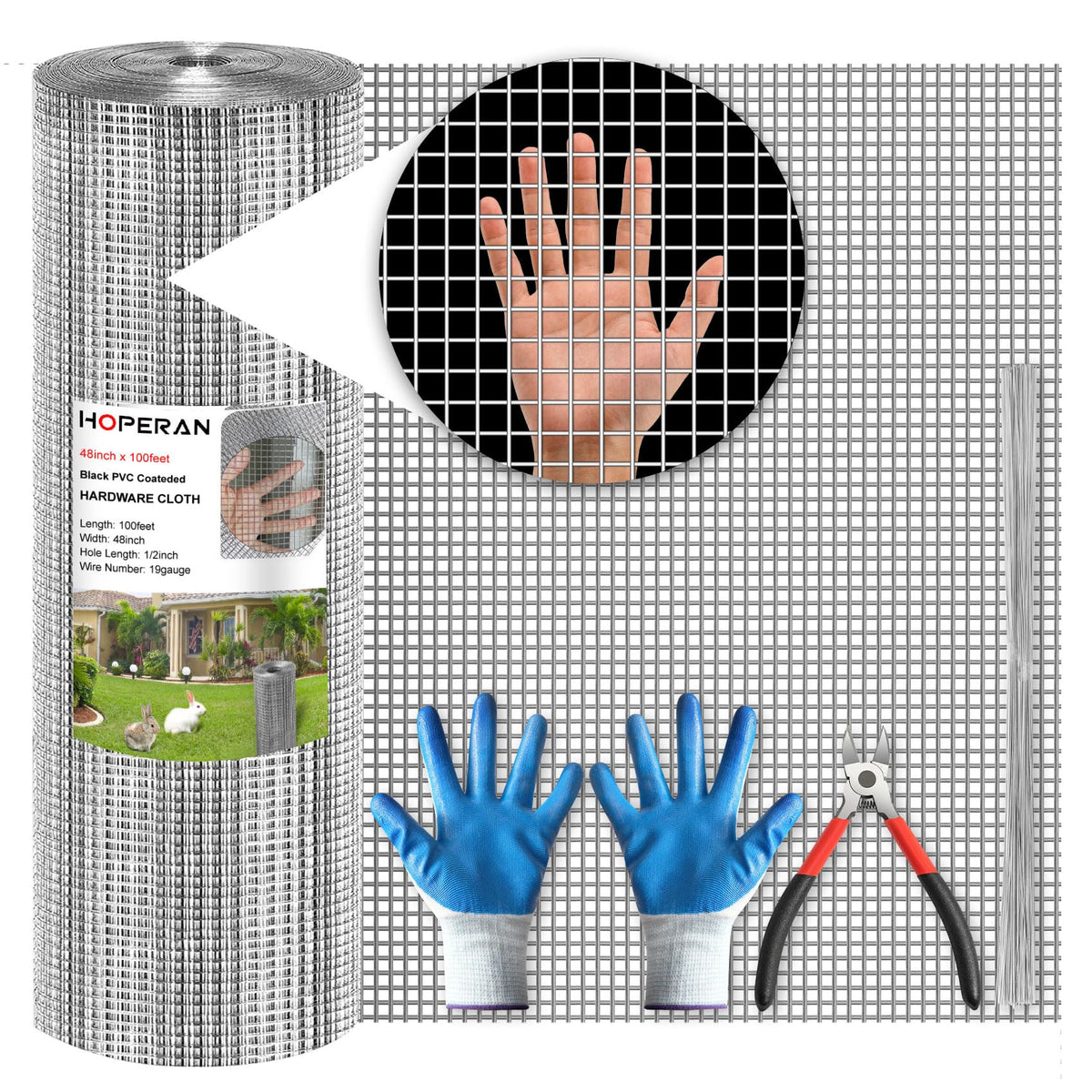 HOPERAN hardware cloth roll 4ft by 100ft demonstrates durable garden fencing.