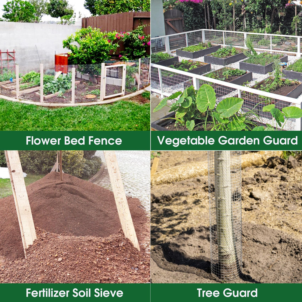 HOPERAN rabbit enclosure wire helps keep small pests away.
