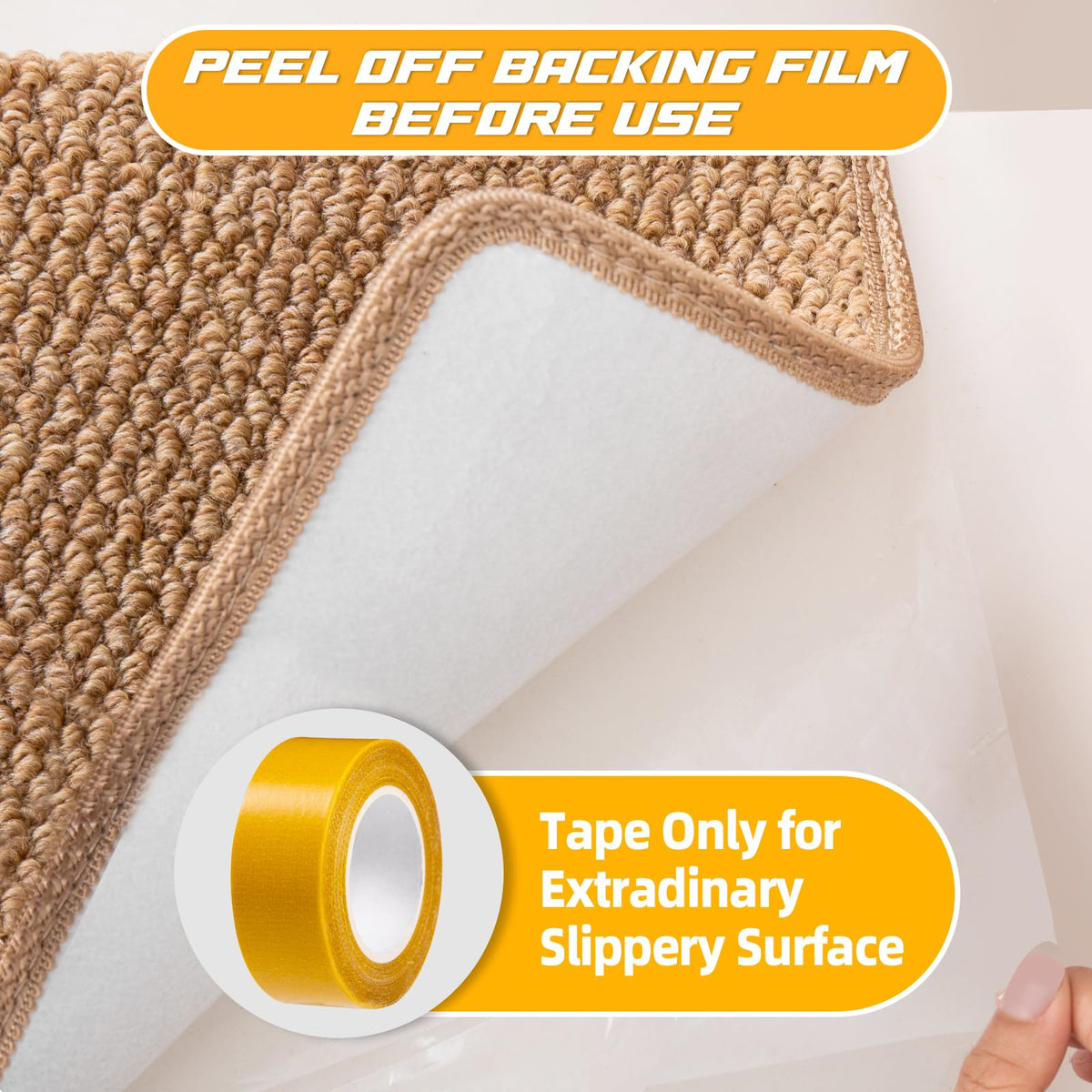 Hopeviva dirt-resistant fabric keeps stairs clean in busy homes.