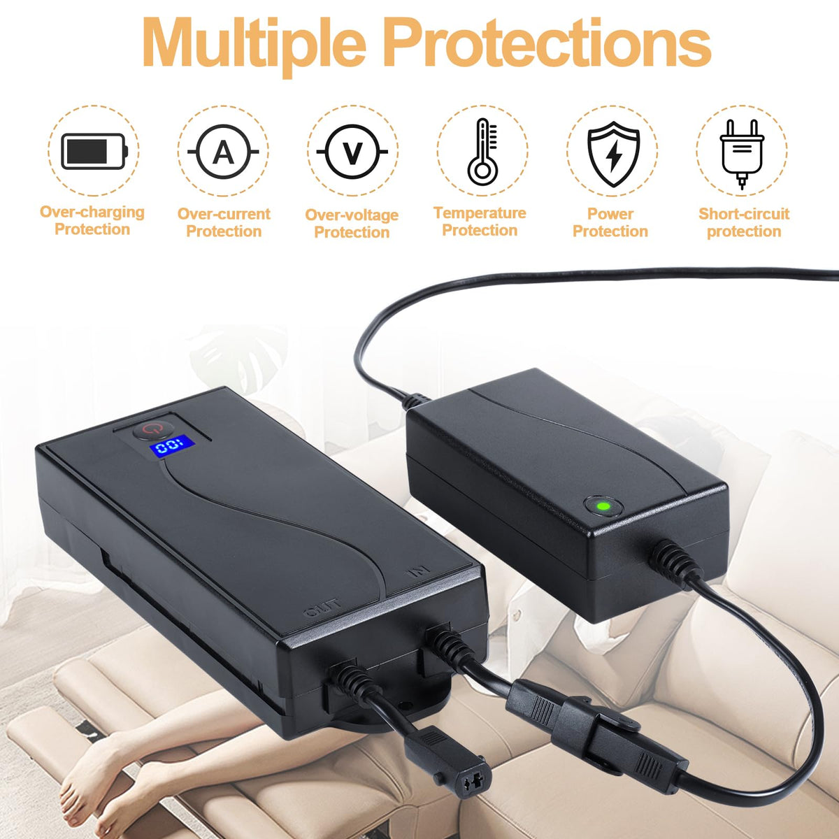 HopeNest portable recliner battery pack enables flexible room arrangement