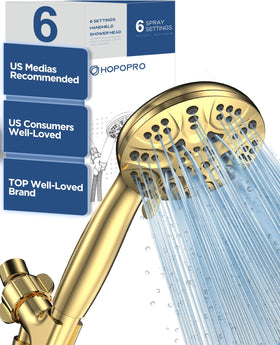 HOPOPRO six-mode showerhead panel offers customizable spray options for a refreshing shower.