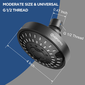 HOPOPRO ABS plastic shower head remains rust-proof and durable in humidity.