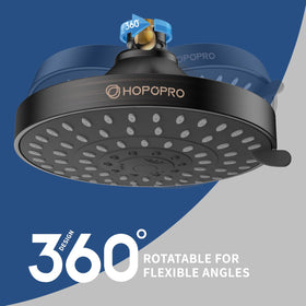HOPOPRO brass ball joint image emphasizes 360-degree adjustment.