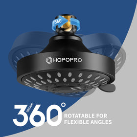 HOPOPRO brass ball connection provides 360-degree adjustability for flexible angles.