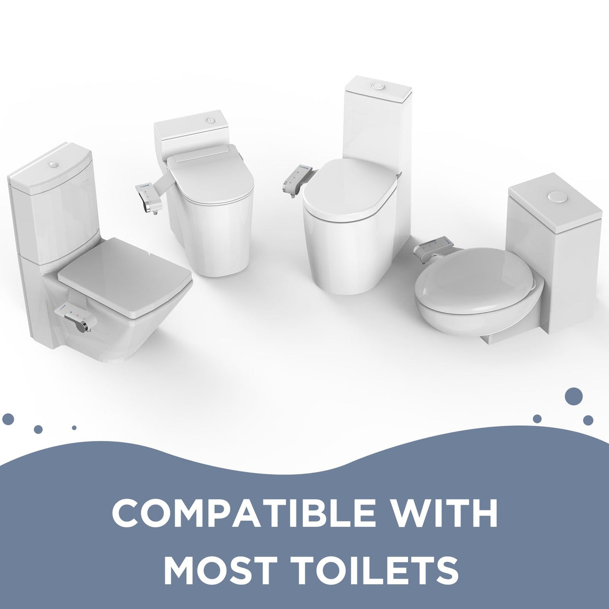 HOPOPRO existing toilet compatibility image showing versatile fit.