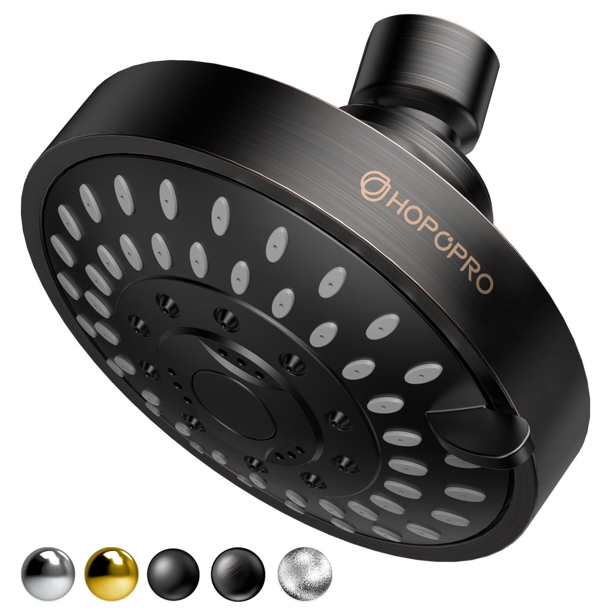 HOPOPRO five-mode showerhead with high-pressure spray for spa-like rinse