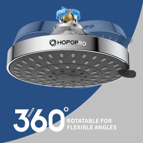HOPOPRO universal G1/2 thread ensures easy compatibility with most shower arms.