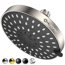 HOPOPRO high-pressure shower head, 6-inch panel for even, powerful spray