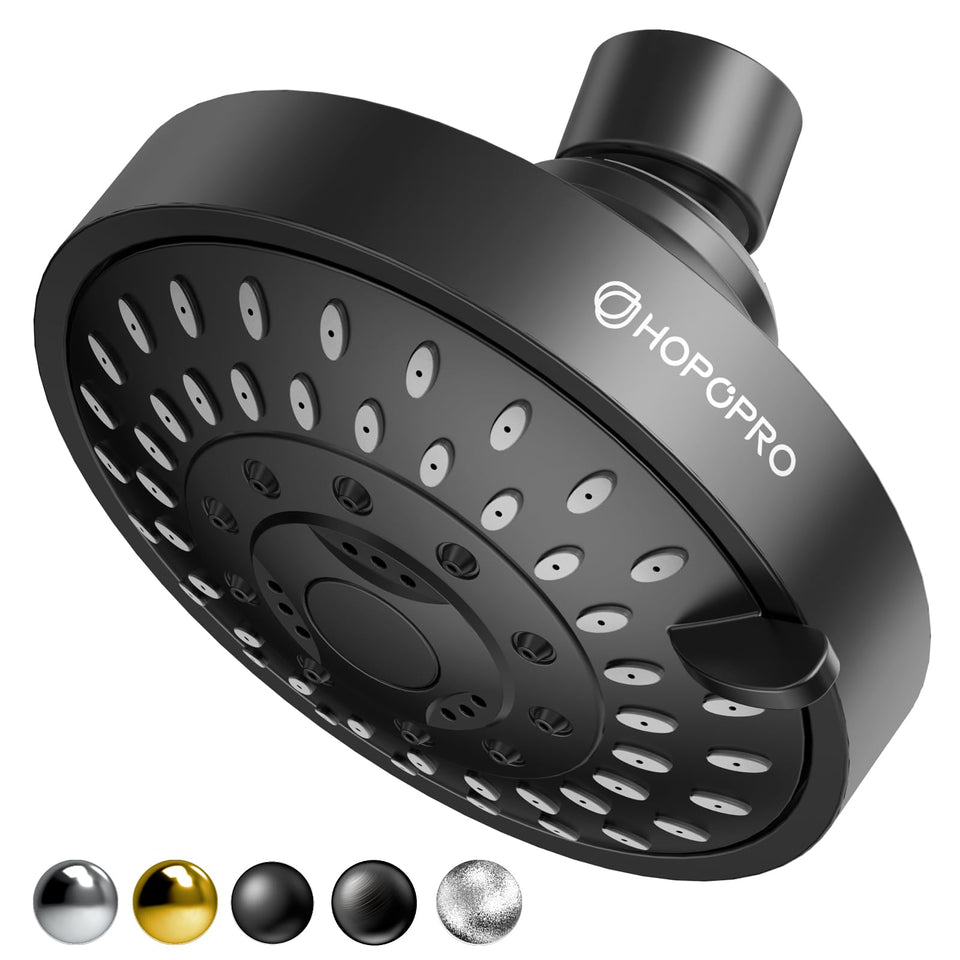 HOPOPRO high-pressure shower head with 5 modes for customizable spa-like showers.