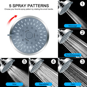 HOPOPRO universal G1-2 inch thread for easy compatibility with shower arms