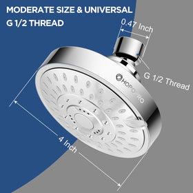 HOPOPRO universal G1/2 threaded connection with brass ball joint for flexible angles