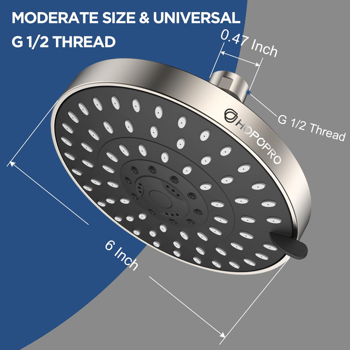 HOPOPRO universal G1/2 thread compatibility for easy install