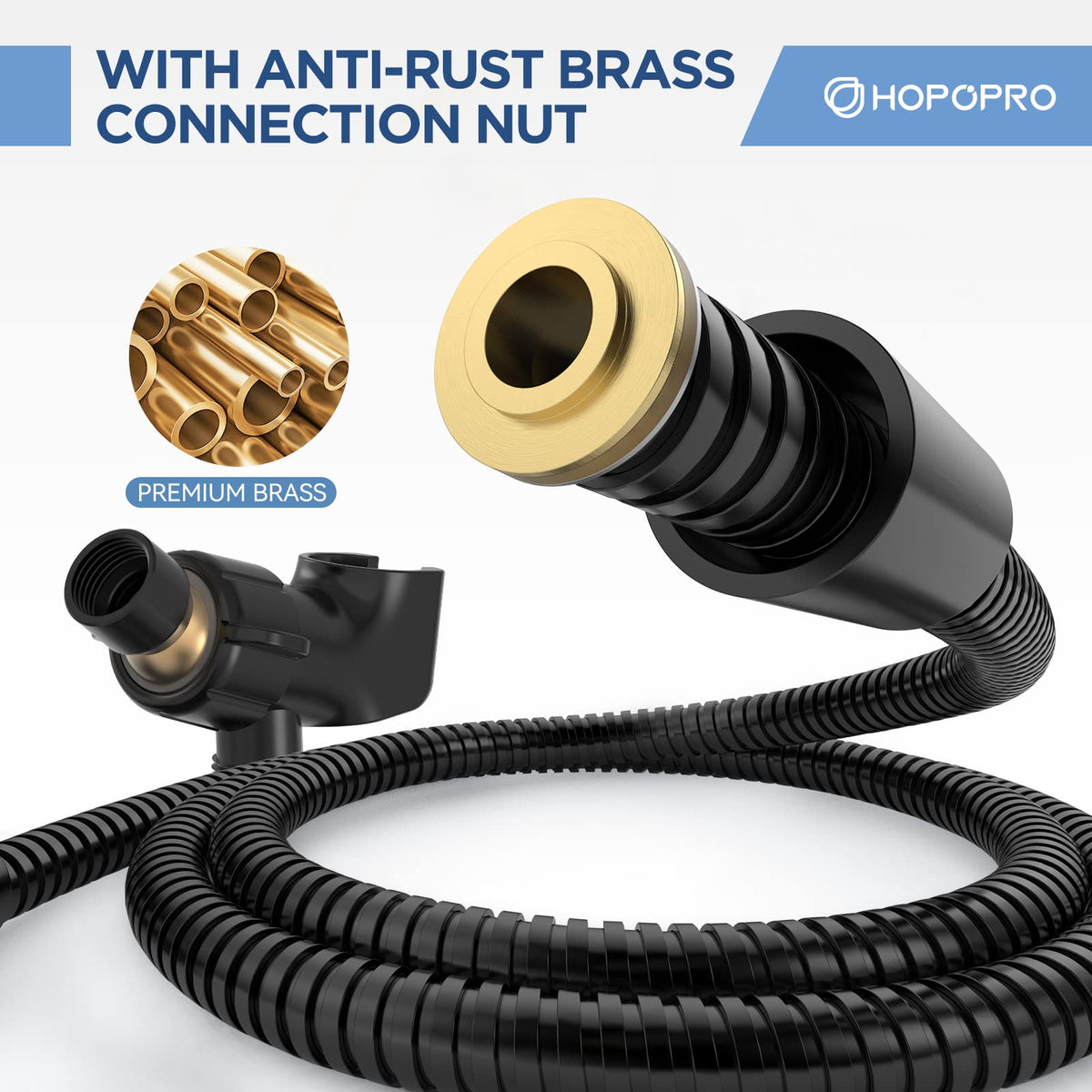 HOPOPRO universal G1/2 thread fits most shower arms for easy replacement