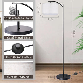 HoperBriwght floor lamp adjustable neck lets you aim light precisely.
