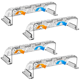 Hopyane adjustable air deflector front view shows flexible 9–15.5 inch width for airflow control.