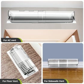 HOPYANE clear vent deflector in use blends with decor while guiding airflow.