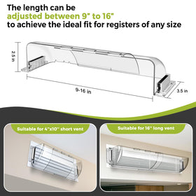 HOPYANE vent deflector installed on a ceiling register distributes air more evenly.