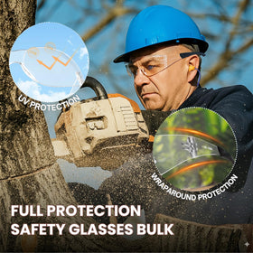 Hoqiwild safety glasses with ANSI Z87.1 certification for compliant construction and lab use.