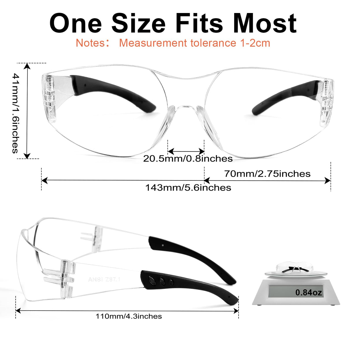 Hoqiwild versatile safety eyewear suitable for construction and outdoor activities
