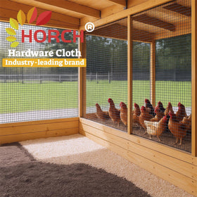 HORCH mesh used for a chicken coop enclosure setup.