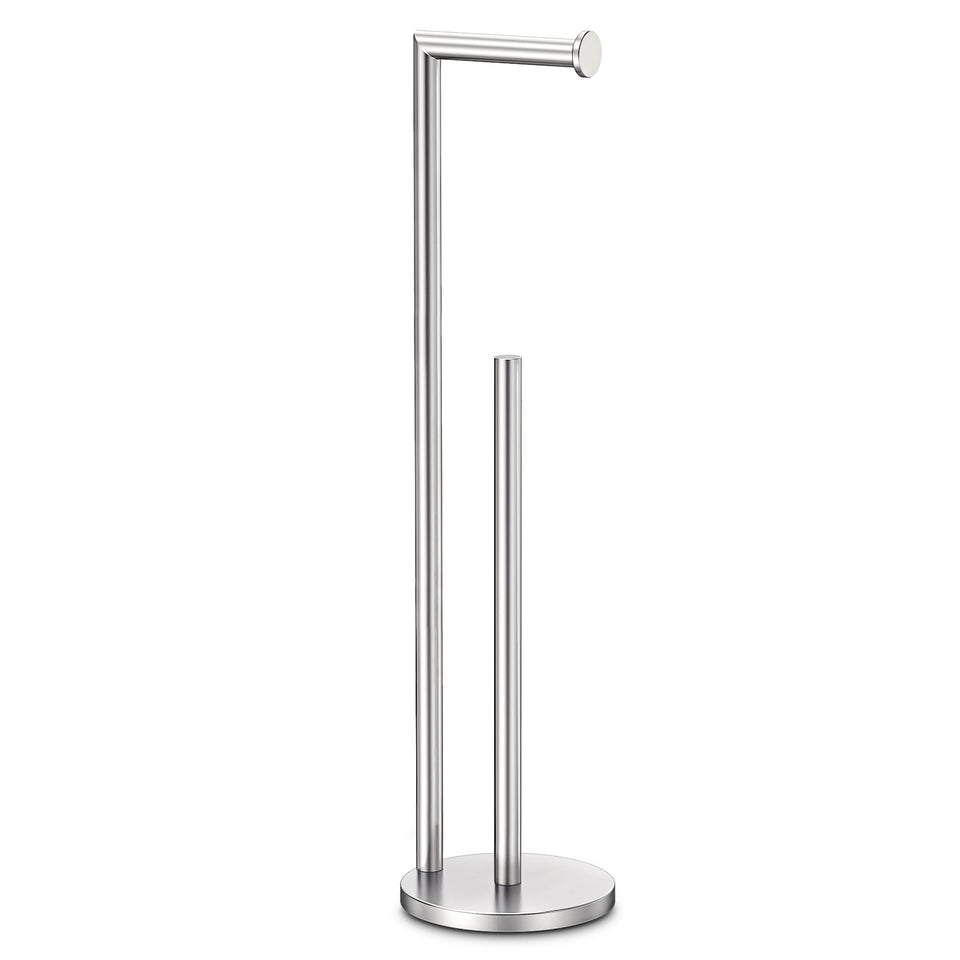 HorHer toilet paper stand dispensing area with four-roll capacity for convenience.