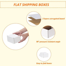 HORLIMER flat-packed white box saves space before use.