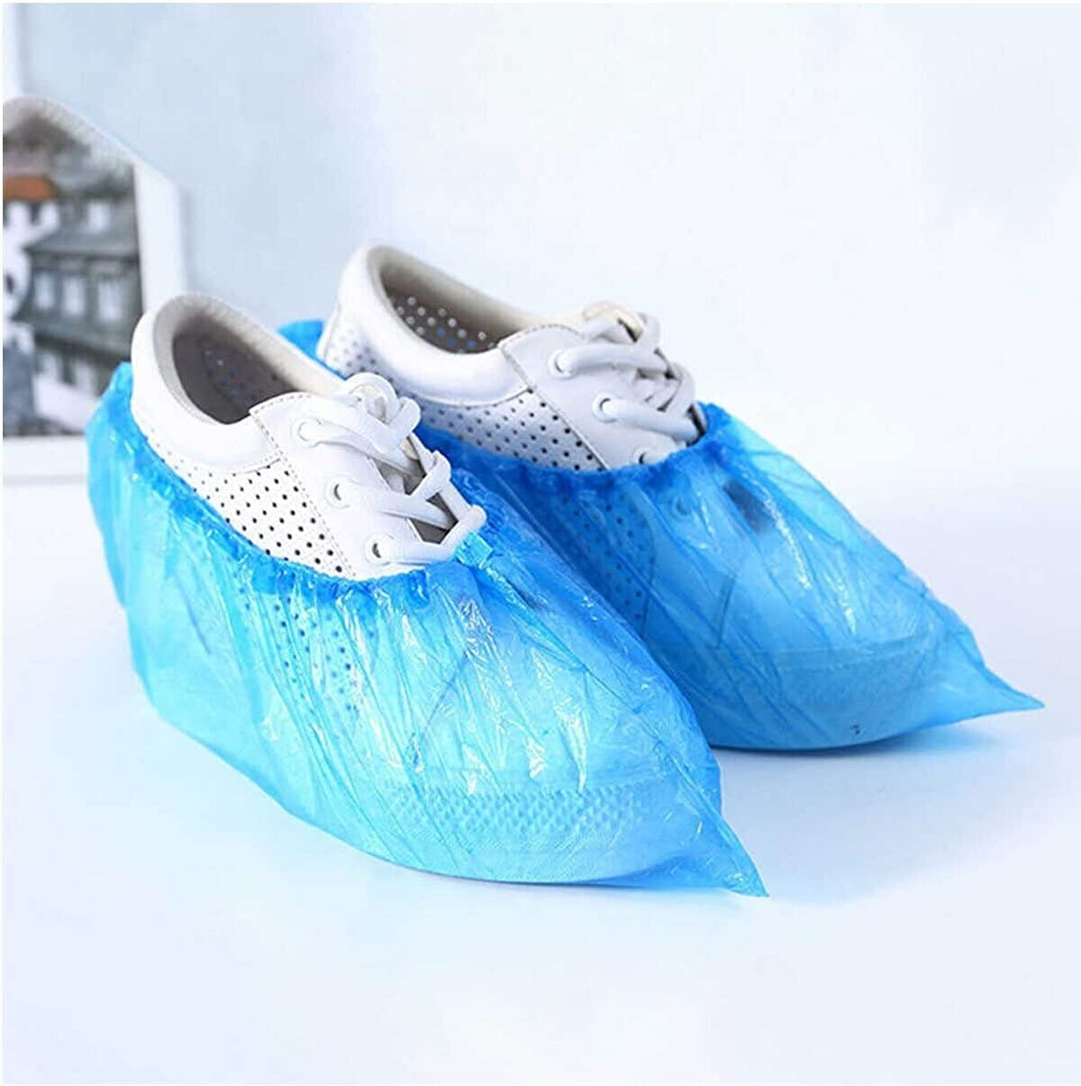 Horlon shoe covers safeguarding floors during busy workflow