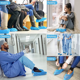Horlon waterproof shoe covers protect footwear and surfaces