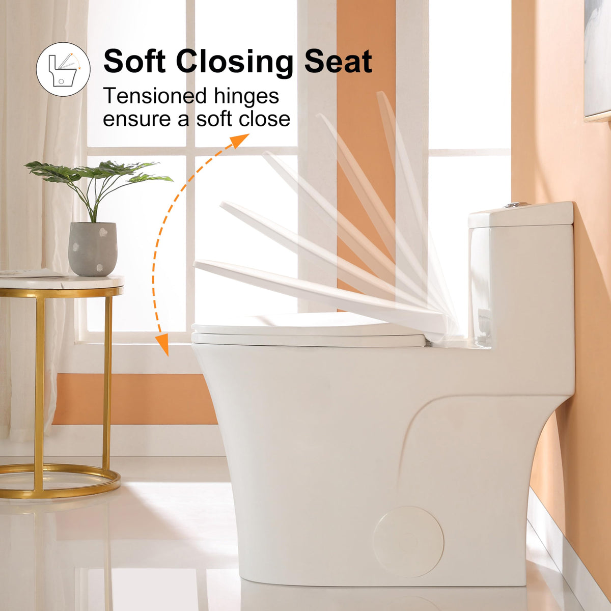 HOROW T0338W fully glazed trapway promotes smooth, powerful flushing.