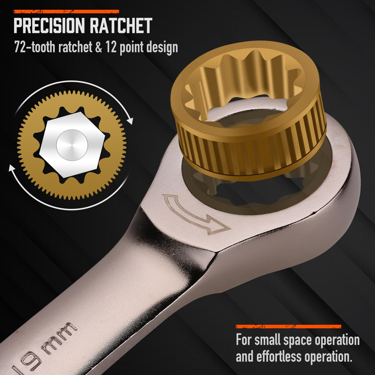 HORUSDY chrome-vanadium steel wrenches shine with durable, long-lasting performance