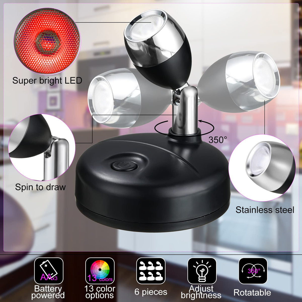 Hortsun 13-color RGB lights provide customizable ambiance for spaces and displays.