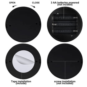 Hortsun easy adhesive or screw mounting enables quick wall or cabinet installation.