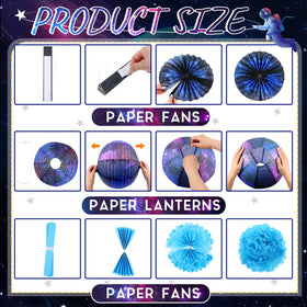 Hortsun cosmic paper fan 16-inch adds ceiling dimension