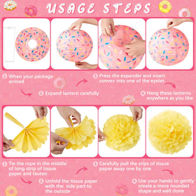 Hortsun donut hanging cards add playful, photo-worthy backdrop details