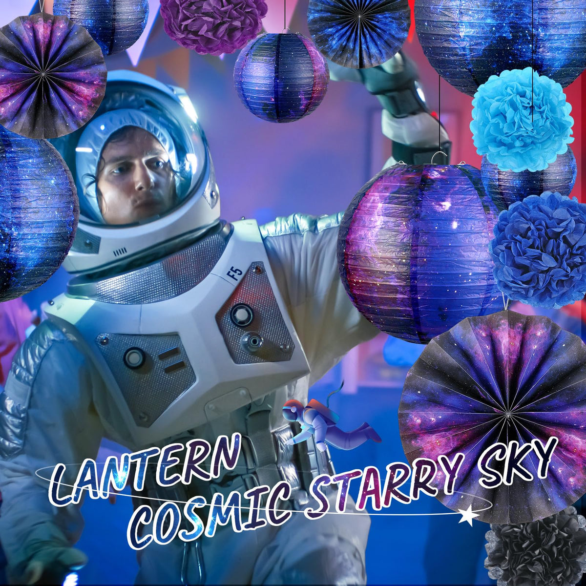 Hortsun galaxy lantern 6-inch compact glow for cozy decor accents