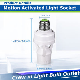 Hortsun motion sensor socket with induction light demonstrates hands-free lighting