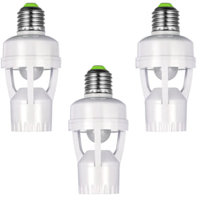 Hortsun motion sensor socket installation shows quick, tool-free setup for garage lighting