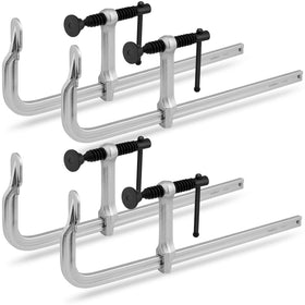 HORUSDY 12in bar clamp set front view, stable clamping for precise assemblies