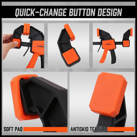 HORUSDY clamps handle up to 150 lbs for sturdy assembly tasks.