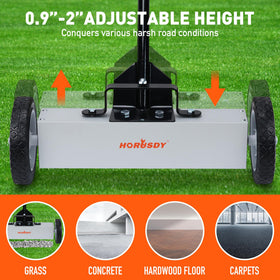 HORUSDY 18-inch magnetic base provides wide coverage for small metal fragments.