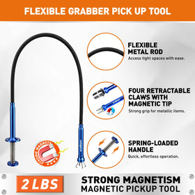HORUSDY 24in flexible claw grabber grips screws and clips with precision.