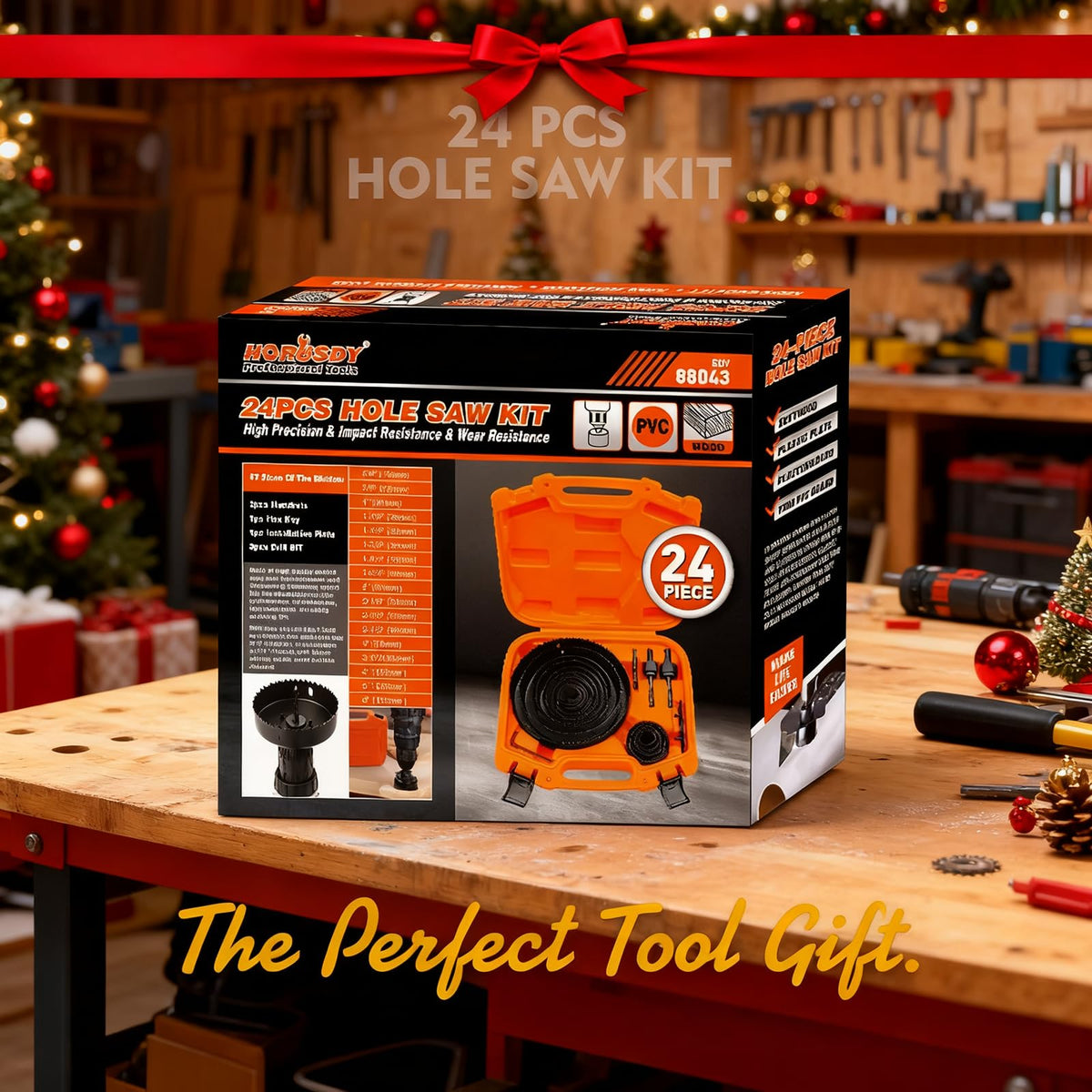 HORUSDY 3-4 inch hole saw cutting edge delivers clean holes in softwood.