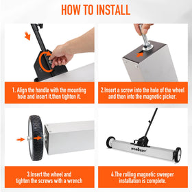 HORUSDY 3-inch wheels handle indoor and outdoor surfaces with ease.