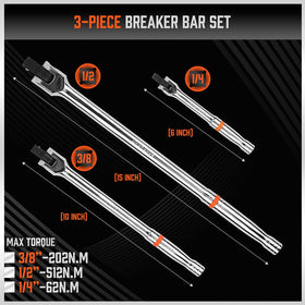 HORUSDY 15 inch breaker bar with rotatable head for deep access