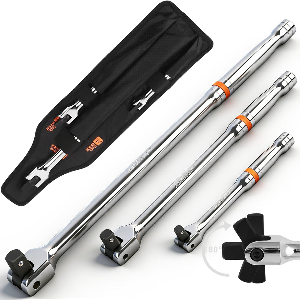 HORUSDY 6 inch breaker bar with rotatable head showing versatile leverage