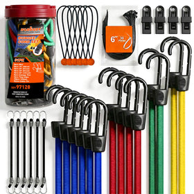 HORUSDY 31-piece jar with varied-length bungee cords for versatile securing